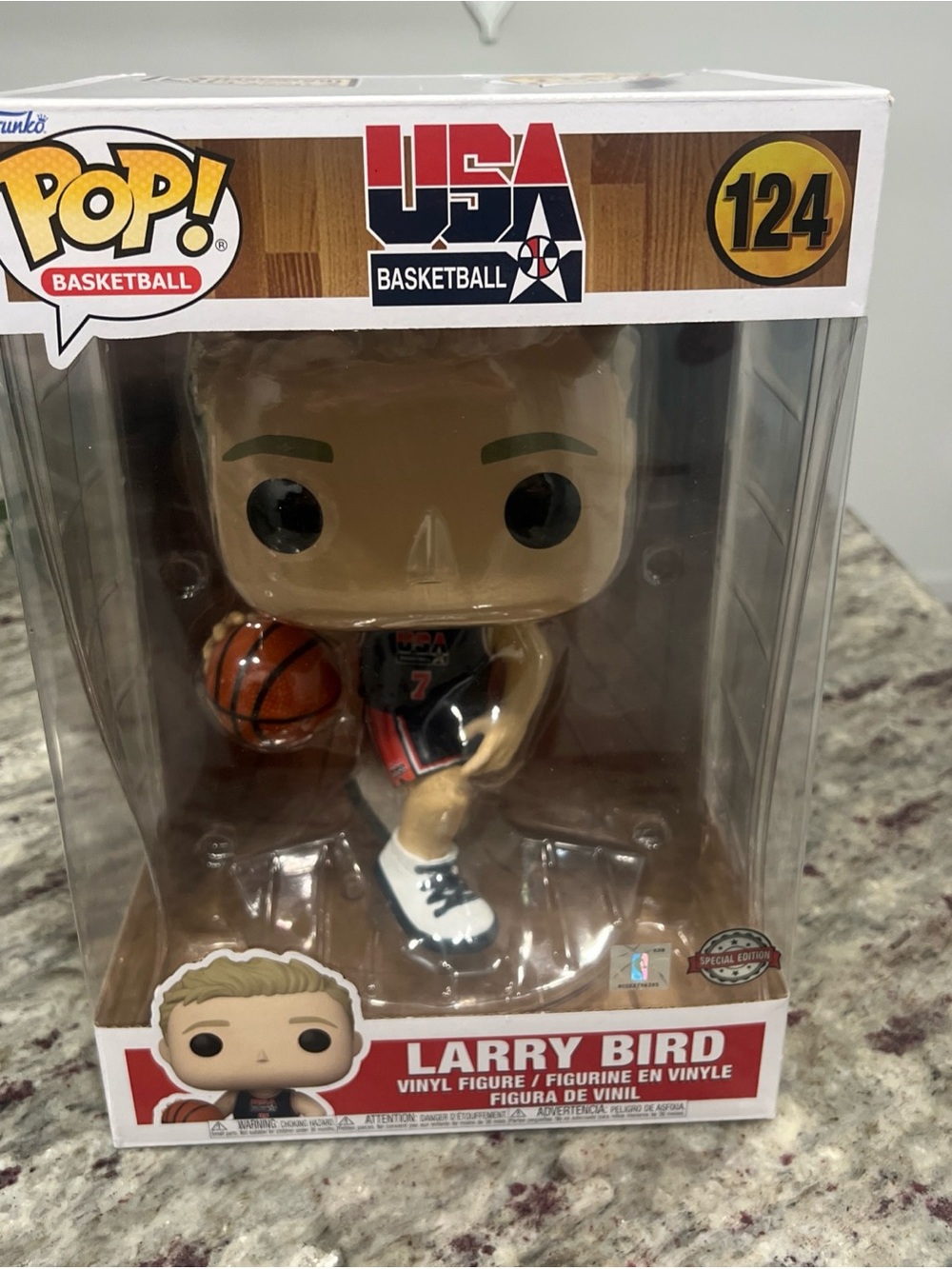 Jumbo Funko Pop! Larry Bird Team USA Basketball #124  Exclusive 12” Inch